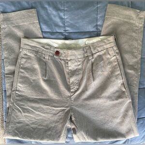 EUC⚡️Outerknown Men’s 29x26.5 Hemp Organic Cotton Slim Chino Pants Gray